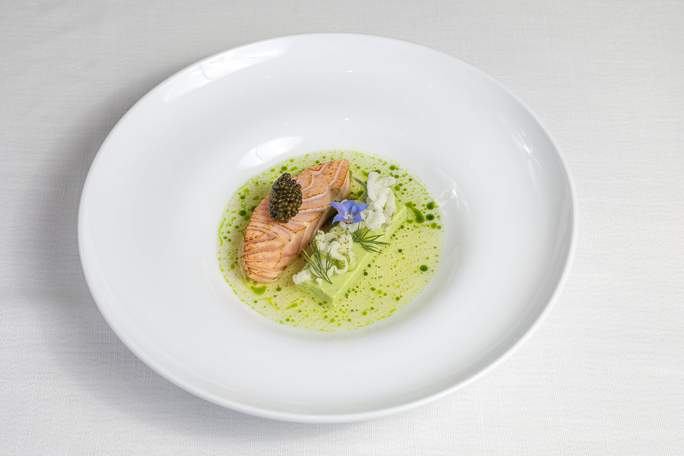 Dry-aged salmon, Oona caviar