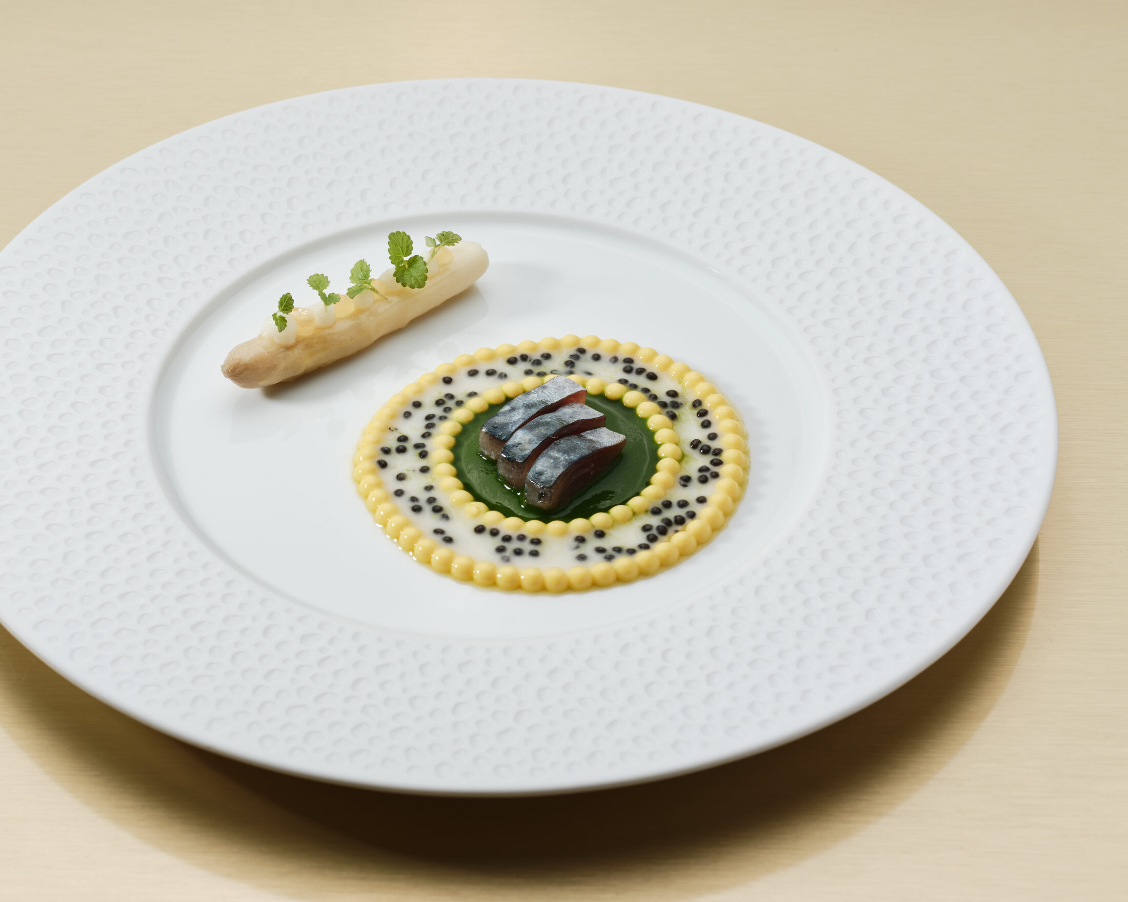 Asperges, caviar Oona