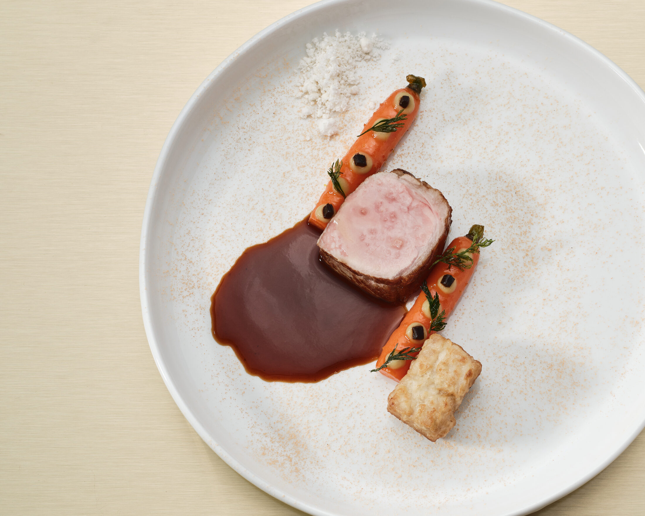 Veau, carottes glacées